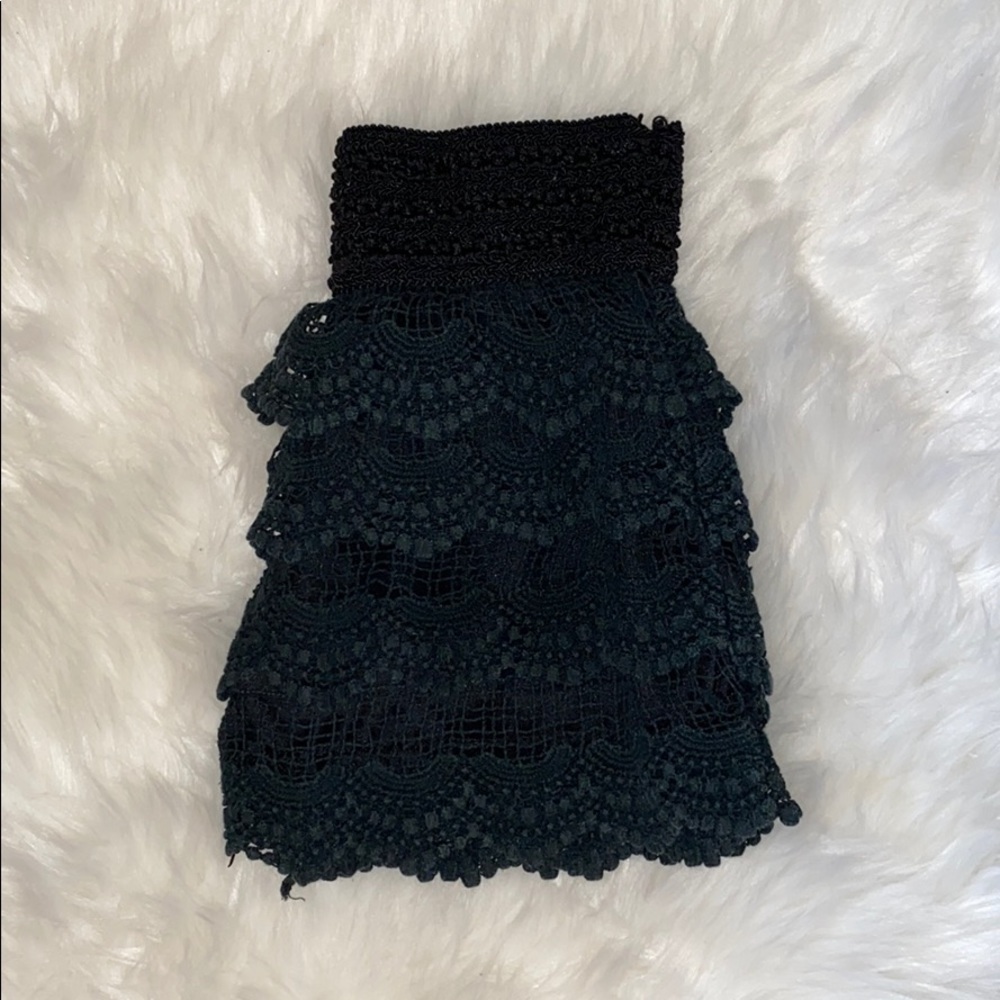 Black lace shorts